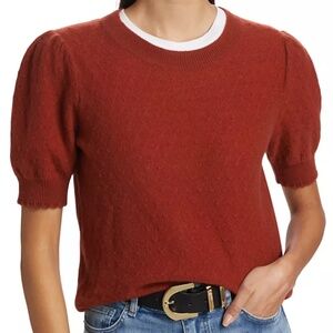 NWT | Frame  Pointelle Puff-Sleeve Sweater | Size M